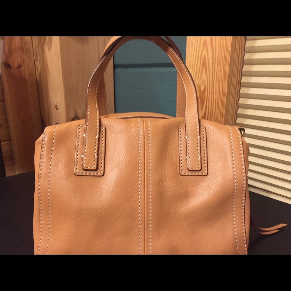 Light Brown Leather Fossil Satchel